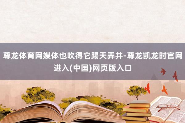 尊龙体育网媒体也吹得它踢天弄井-尊龙凯龙时官网进入(中国)网页版入口