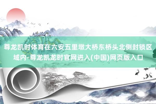 尊龙凯时体育在六安五里墩大桥东桥头北侧封锁区域内-尊龙凯龙时官网进入(中国)网页版入口
